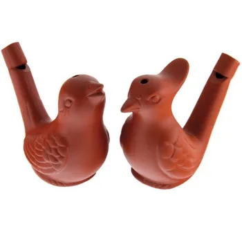 Hot sales plain color music water bird whistle Ceramic bird whistles for promotion