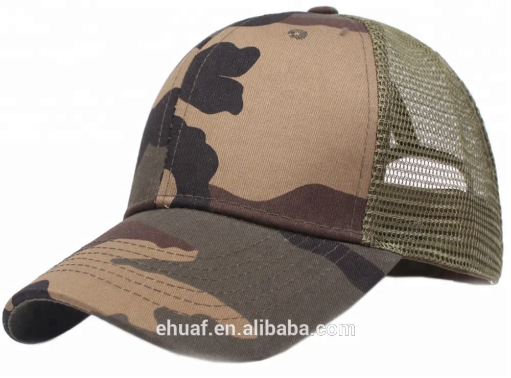Wholesale snap back forest camo mesh baseball cap blank real tree camouflage trucker hat cap