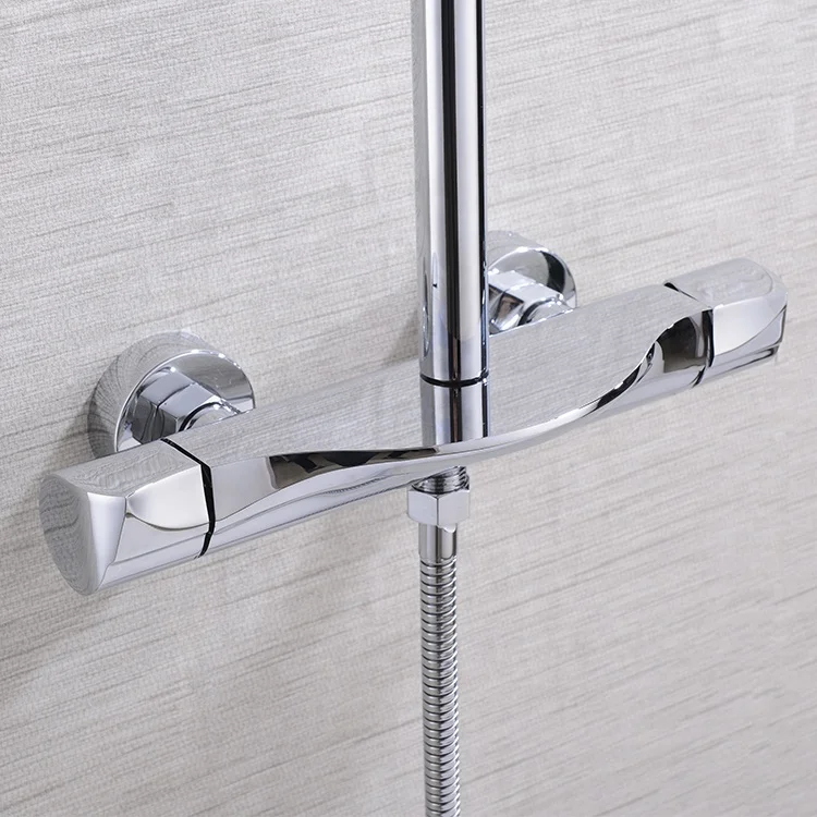 Wholesale Supplier Sanitary Bathroom Shower Set Wall-Mounted Chrome Tap Shower Faucet For Bathroom