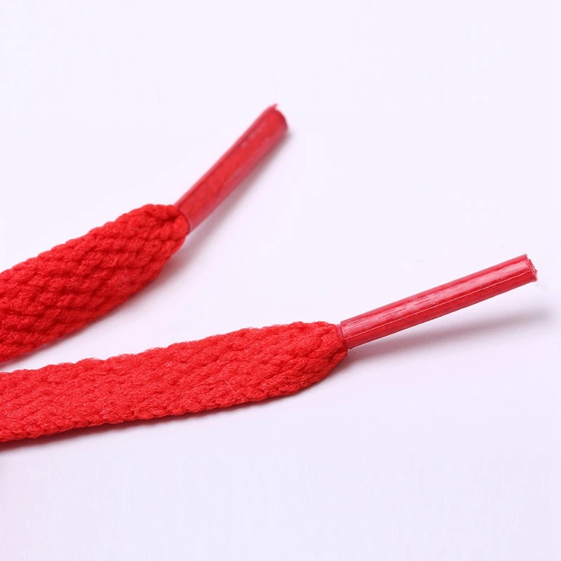 Stylish polyester fabric colorful flat shoelace wholesale flat screen shoelaces Customized text logo printed shoelaces