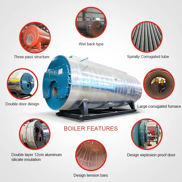 2.8MW 2800kw Natural Gas Diesel Light Heavy Oil Fired Hot Water Boiler