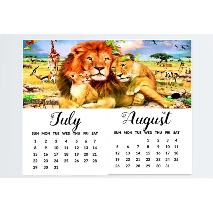 
Oem Custom 3D Cardboard Calendar 2019 