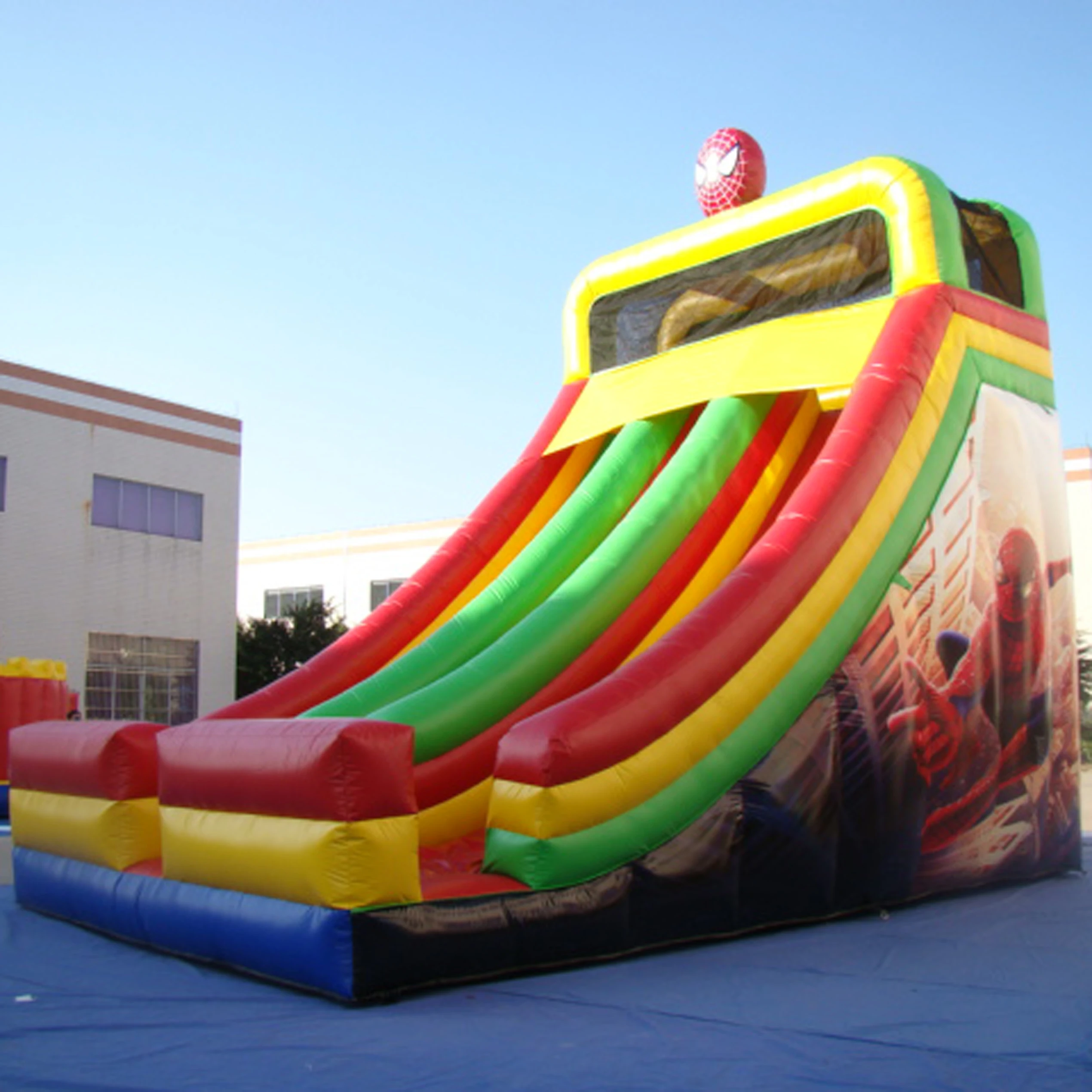 Giant jumping combo bouncer colorful children inflatable slide