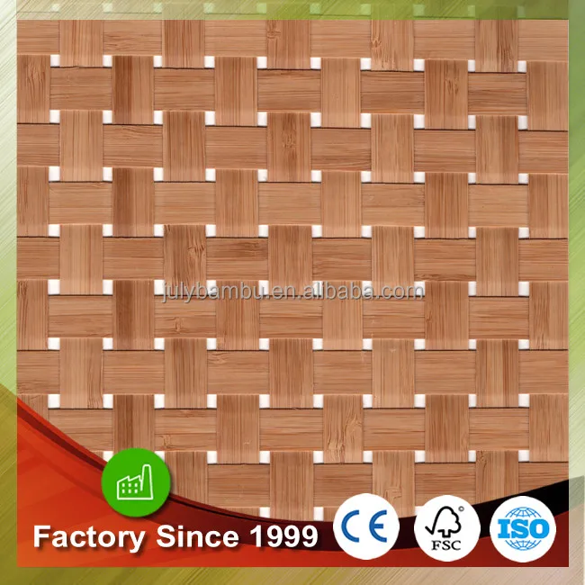 Bamboo braided veneer carbonized natural