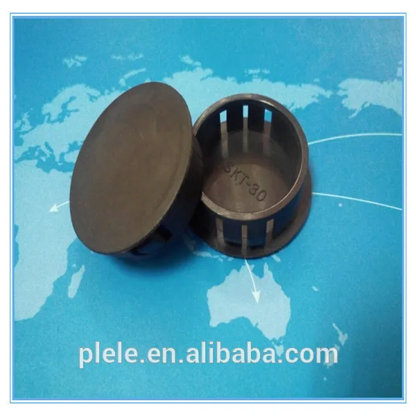 Black color Nylon plastic cable end cover hole plug