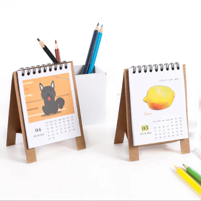 
Wholesale mini small stand cute desk calendar 