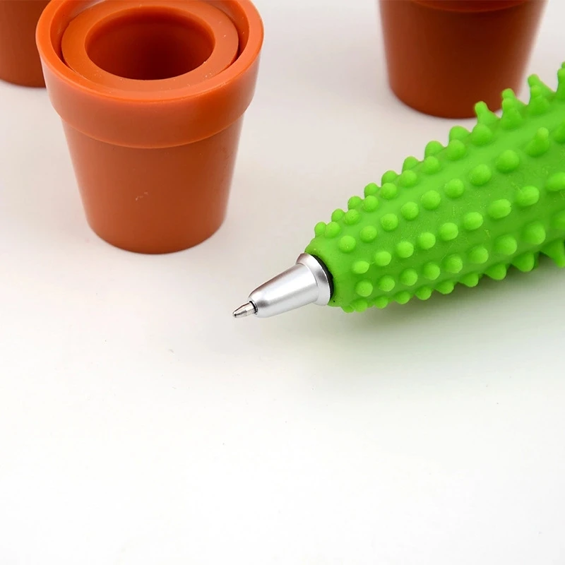 Japanese And Korean Creative Stationery Cactus Bonsai Ballpoint Pen Cute Fashion Office Supplies Desk Pen