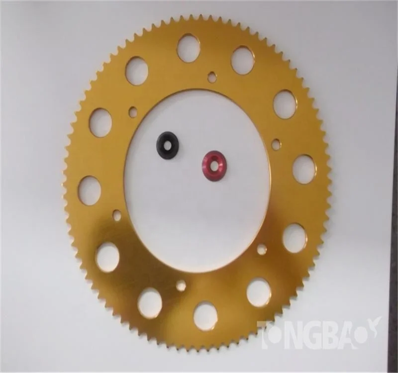 Звездочка золотого типа 219 74 зубца алюминий анодированный золотом для карт