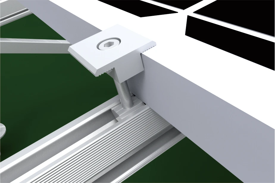 High quality aluminum alloy W type Solar Panel Mounting Structure with ground screw for solar power system station