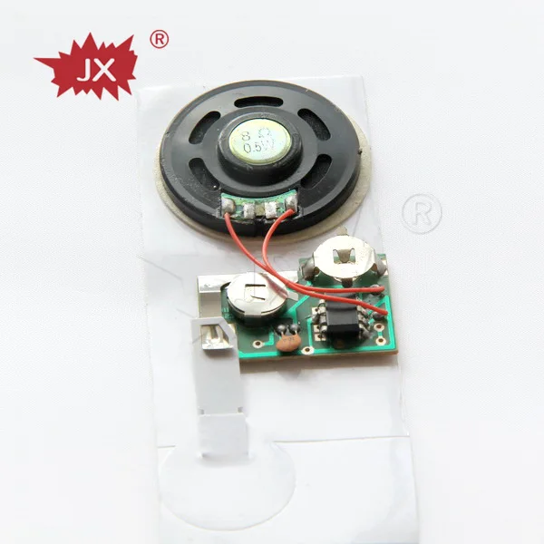Electronic mini speaker music card mechanism recordable greeting card
