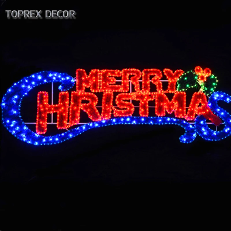 China Imported large outdoor holiday LED merry christmas luces de navidad decor lights
