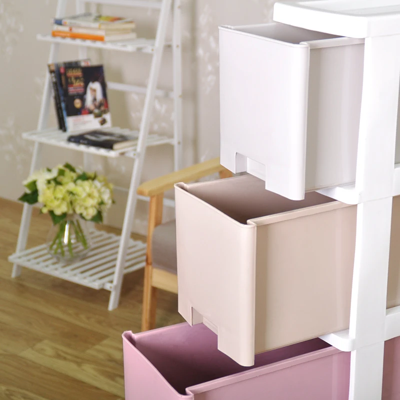 Plastic Storage Drawer Cabinet Snacks Fruits Organizer Office Bedroom Plastic Storage Drawer With Wheels