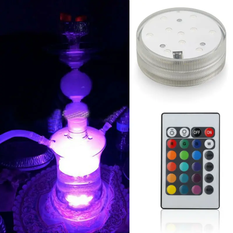 Hookah Install Lighting All Clear Glass Shisha Hookah Light Base