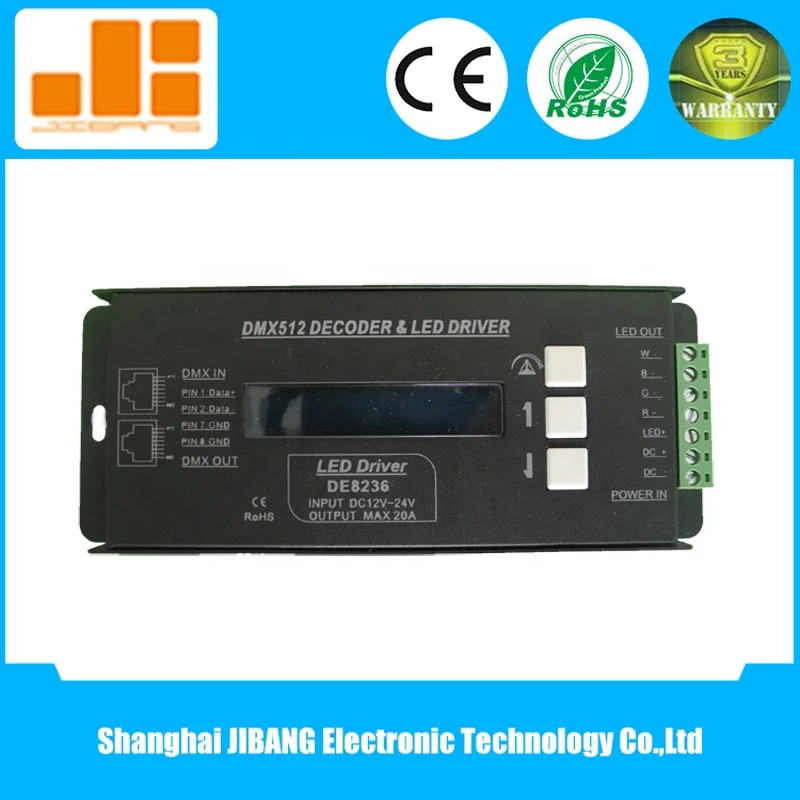 High Frequency Pwm Signal 5000 Hz Pwm 4 Channel Dmx512 Led Driver(pn:de8236)