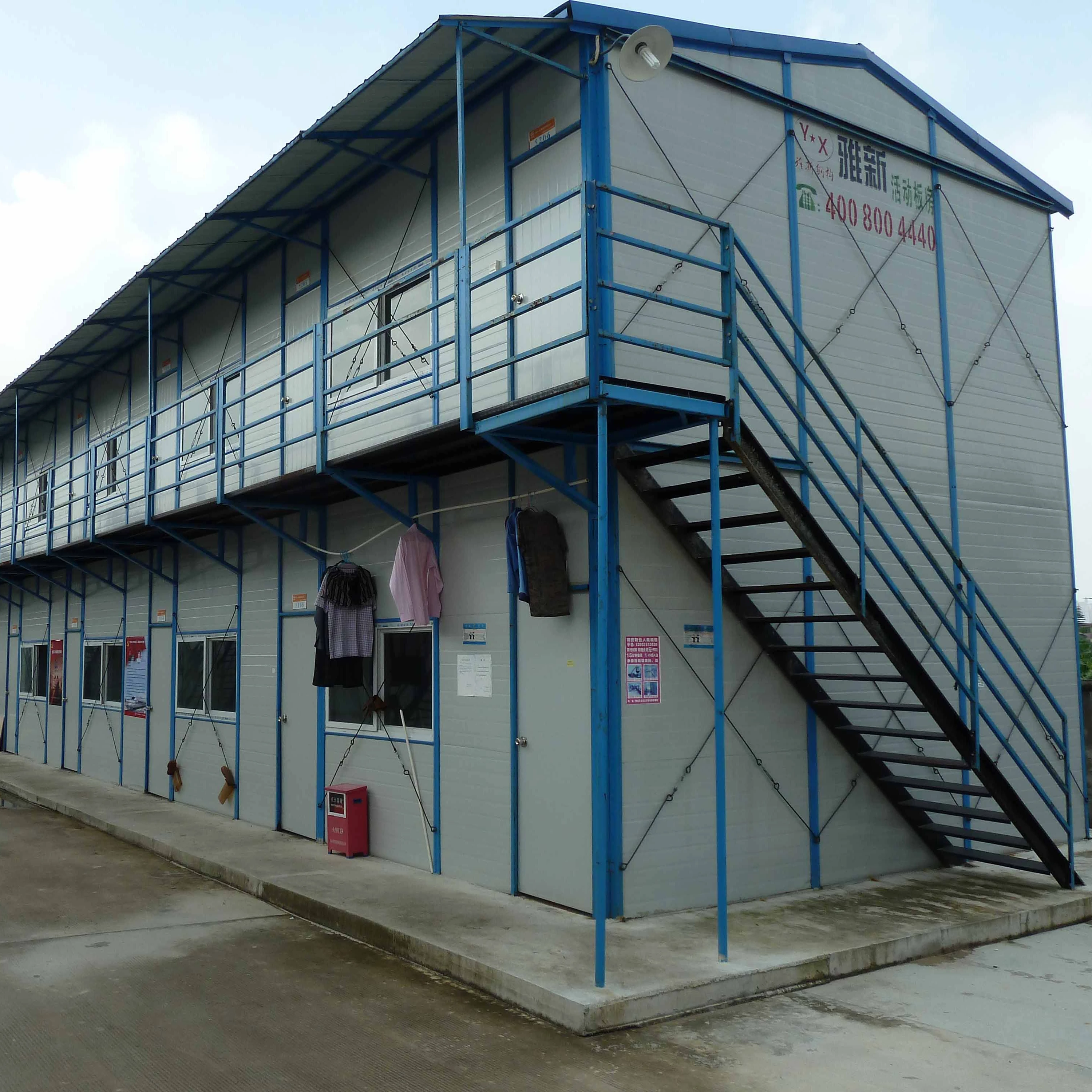 
2 storey prefab house K type prefabricated houses for building site as temporary dormitory 