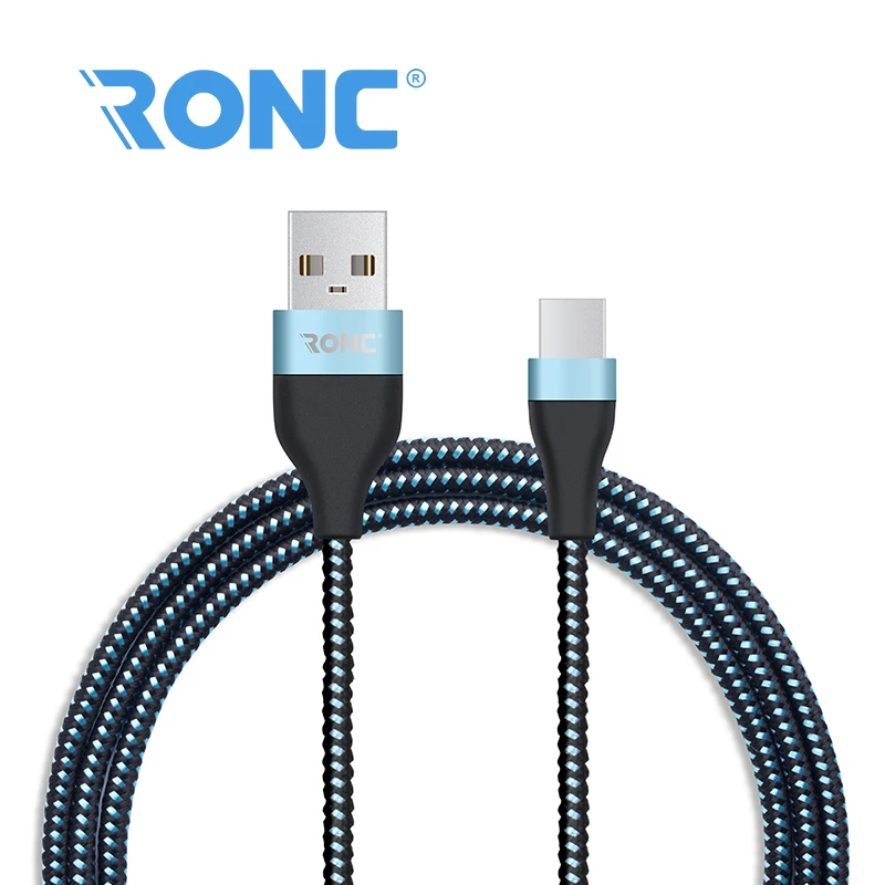 Лучшие продажи 1 м Медь нейлон плетеный кабель Micro USB для Android