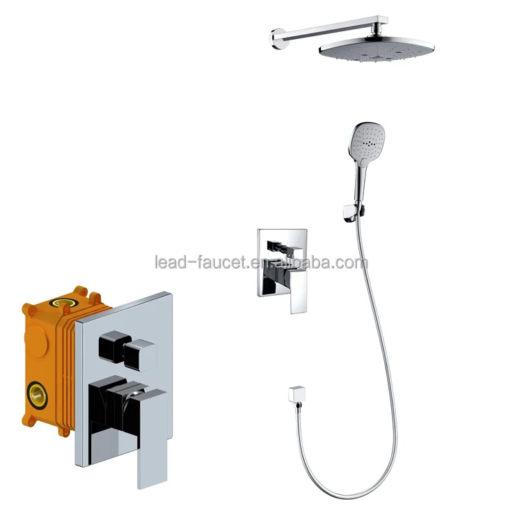 Surface Chrome Mounted Bathroom Health Faucets Set ABS With Brass