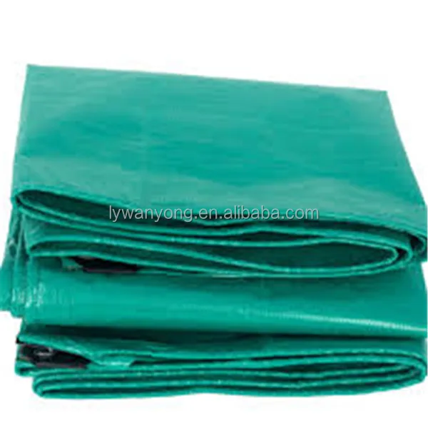 green pe recycled plastic canvas fabric tarpaulin good quality  factory price