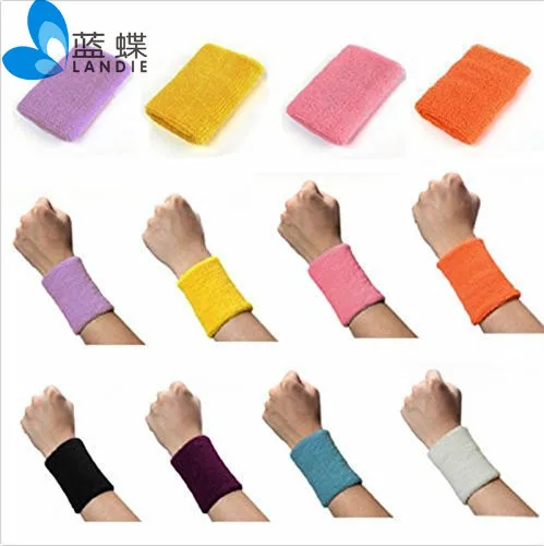 Sweat band Terry Cloth Cotton Wrist SweatBand Sports Yoga Workout Running