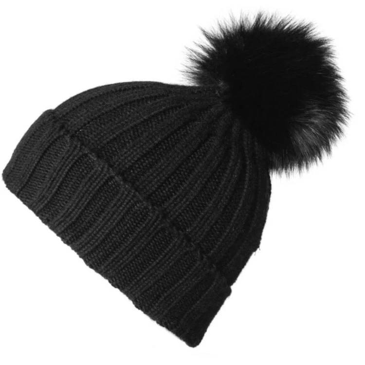 
China Manufacturer Custom headwear caps fur pompon beanie with fast delivery 