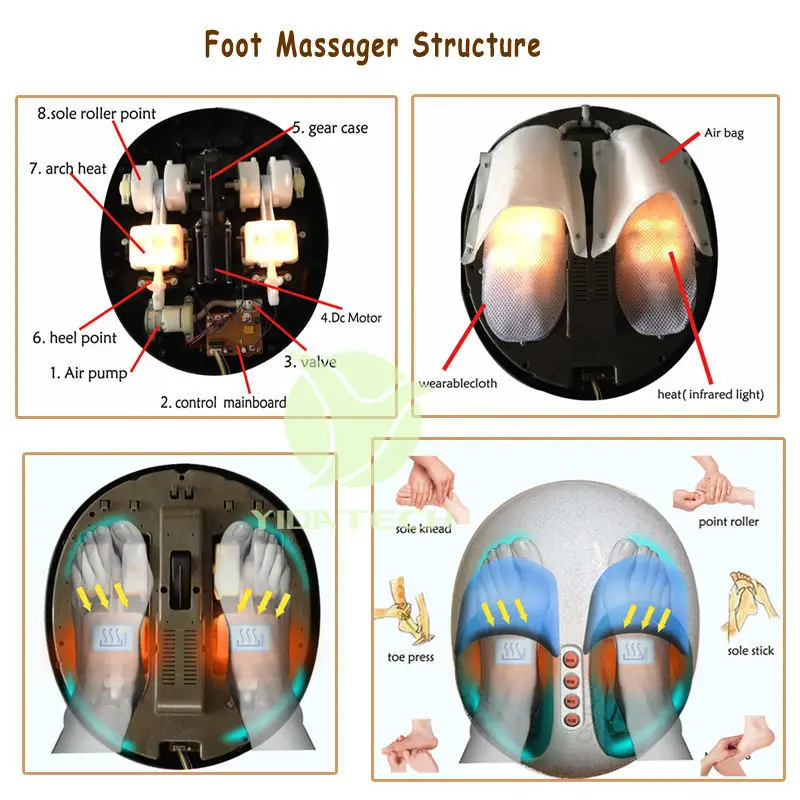 
yd-128 Electric reflexology far infrared foot massage machine 