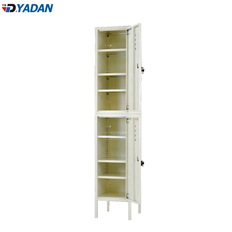 Factory supply high quality metal steel furniture storage 2 doors locker wardrobe for home using