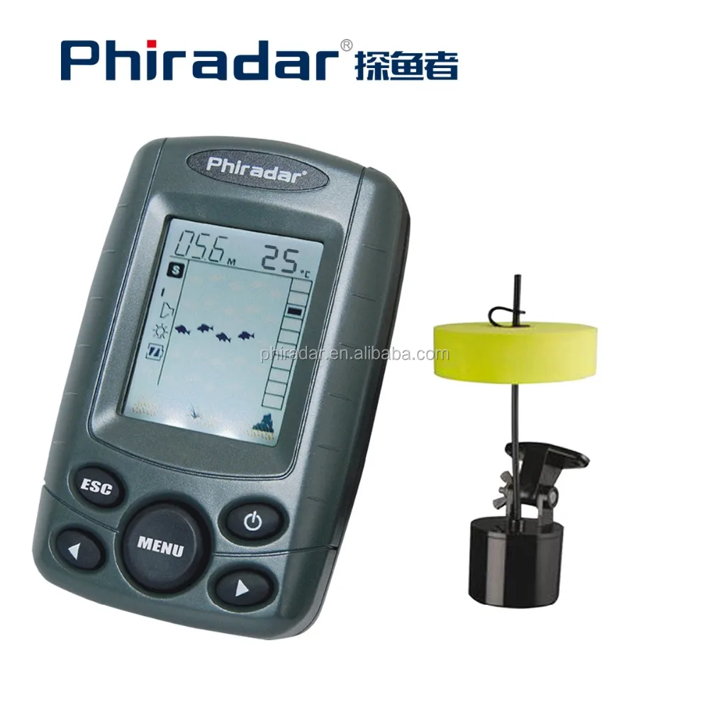 Phiradar 2.4' Portable Sonar Fish Finder with Mountable and Float-able sonar sensor