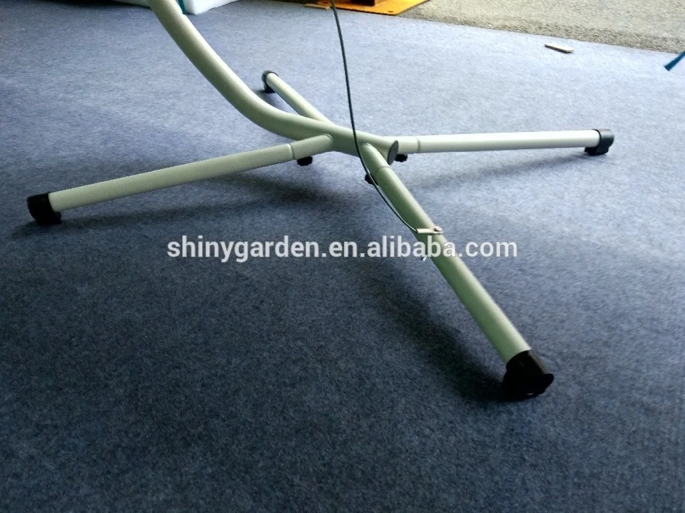 Hanging Chaise Lounger Chair Arc Stand Air Porch Swing Hammock Chair With Canopy LED-Lit Light