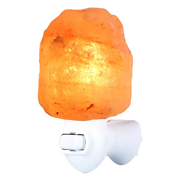 
Himalayan salt lamp night light natural rock style 360 degrees adjustable plug 