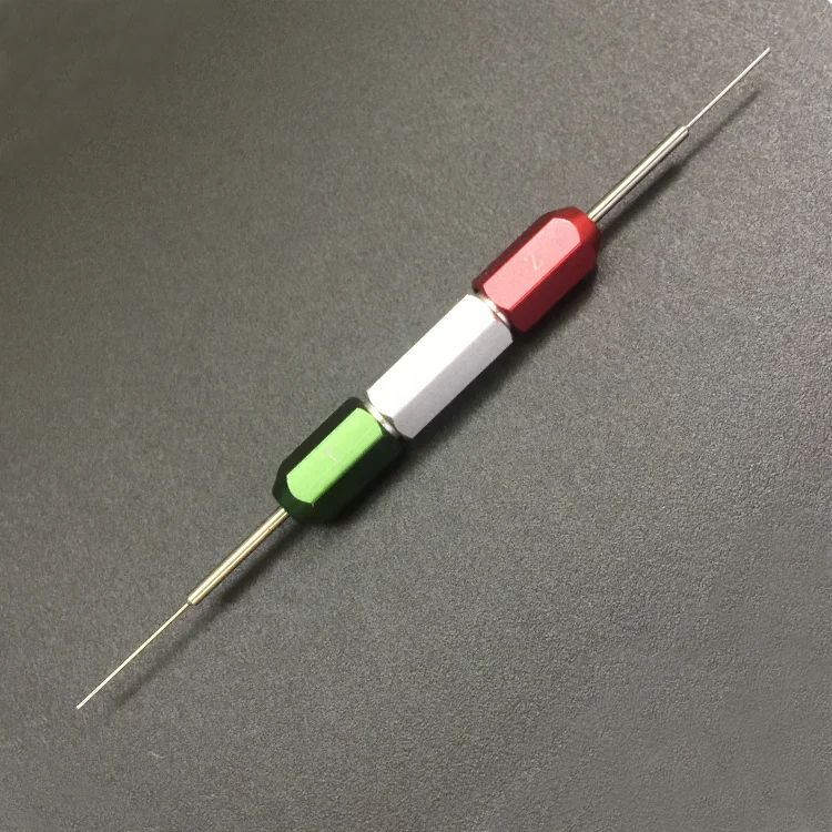 Твердосплавный стальной концевой измеритель пробки SKD11 с реверсивным держателем с черной ручкой и красной ручкой зеленого цвета