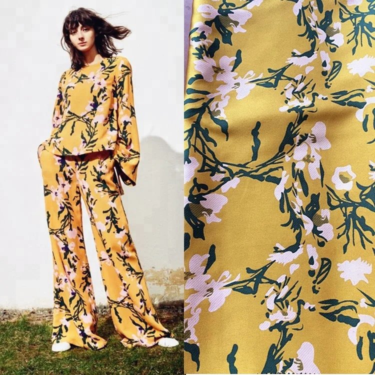 138gsm Yellow green fancy Yarn Dyed moroccan style dress fabric for skating