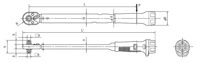 TOHNICHI Torque Wrench for truck , best hand tool brands for tightening of tires . Japanese tool