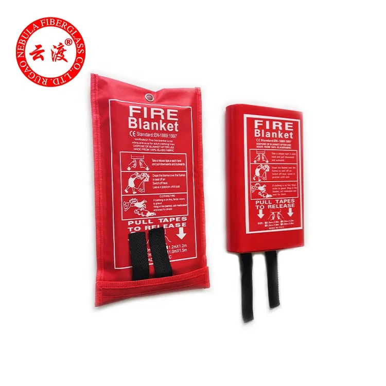 1x1m Emergency Fire Shelter Safety Glass Fiber Extinguishers 0.43mm Fire Blanket
