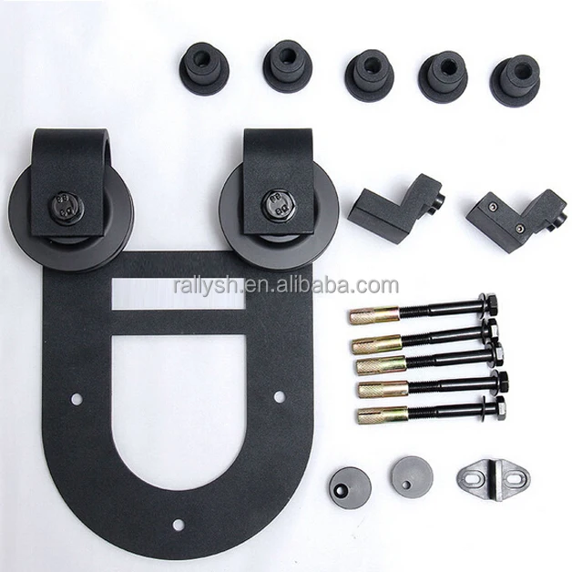 Деревянные раздвижные двери, ролики для сарая, настенное крепление, набор оборудования