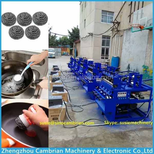 China factory selling kitchen scourer making machine with lowest price