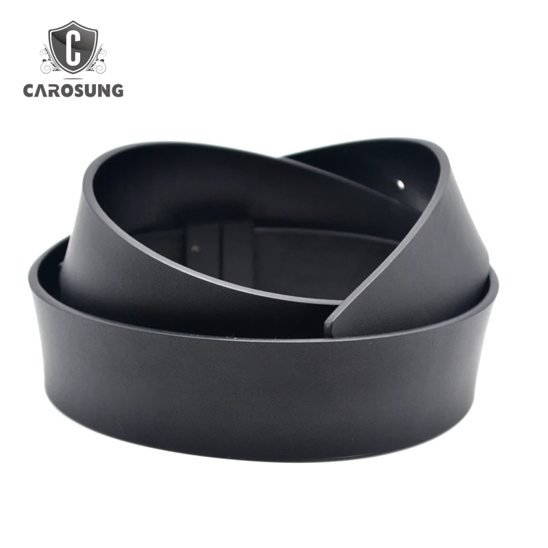 Factory High Quality PU Synthetic Leather Belt Without Buckle Black Belts Strap for Men