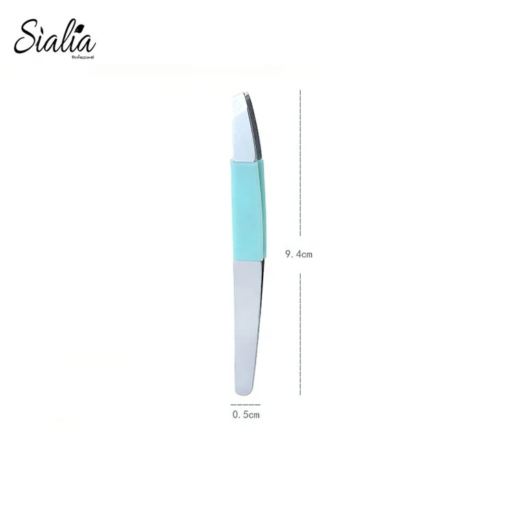 Sialia Wholesale Private Label Angled Slanted Eyebrow Tweezers High Quality Stainless Steel Eyebrow Clip
