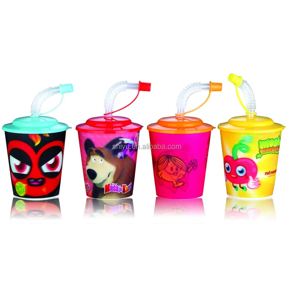 2021 BPA Free Hot selling 3D Lenticular plastic Cup with Lid