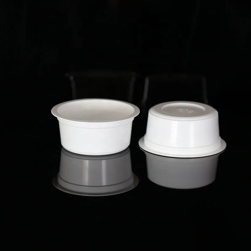 73ml Custom PP Material Disposable White Plastic Sauce Sealing Cup Tray