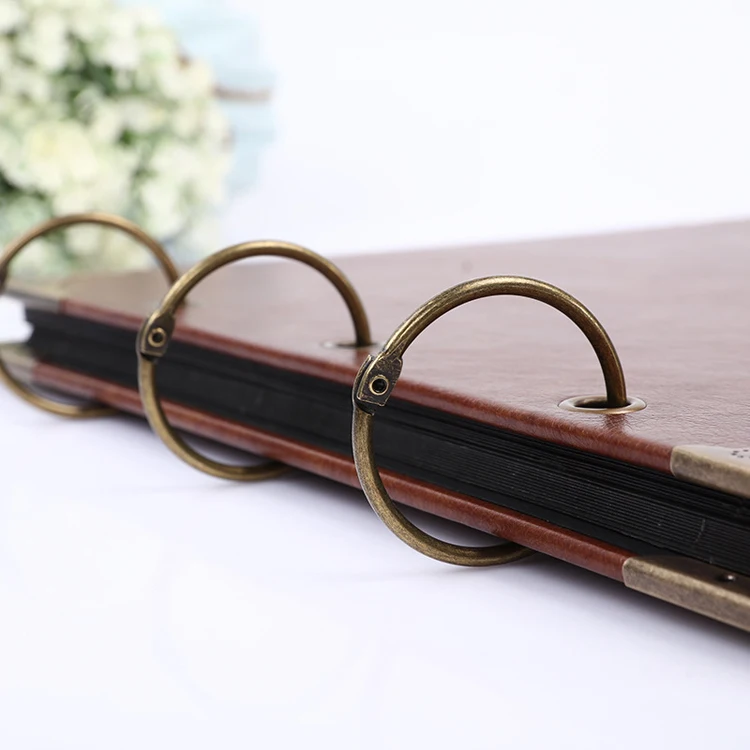 26*27cm Embossed Leather Photo Album Vintage Scrapbook Embossed Leather Photo Album