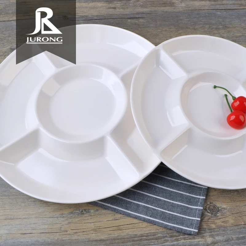 Living ware reusable hard plastic sectional dinner plates wholesale