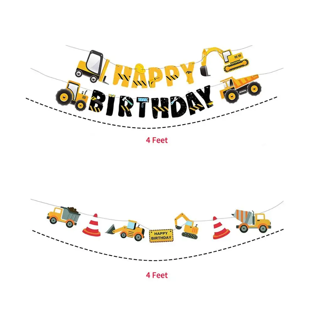 Easternhope Construction Birthday Party Supplies Dump Truck Party Decorations Kits Set for Kids Birthday Party