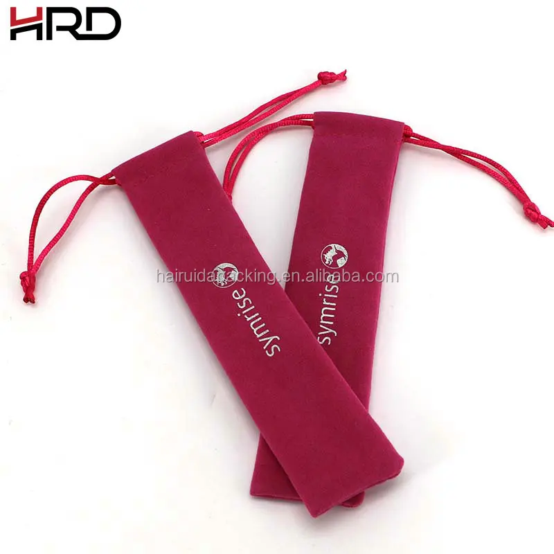 Red Velvet Pouch  Velvet Bag Customized Small Gift Custom Logo Cosmetic Jewelry Drawstring Velvet Pouch Bag