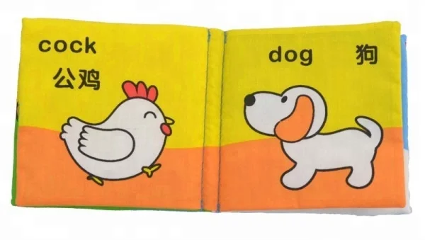 Baby early education toy high quality custom plush soft cloth book toy