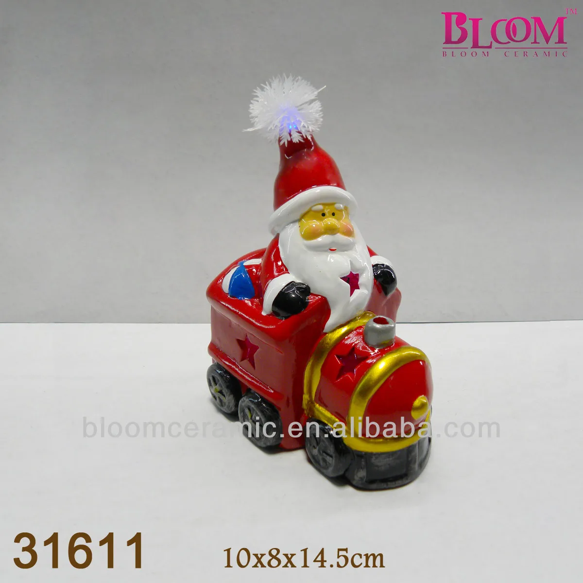 On ceramic train decoration