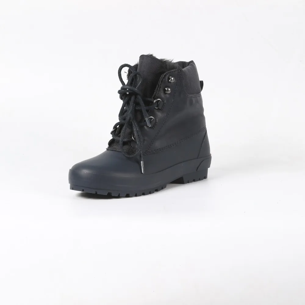 
Winter Kids Rubber Rain Boots Boys Lace up Boots 