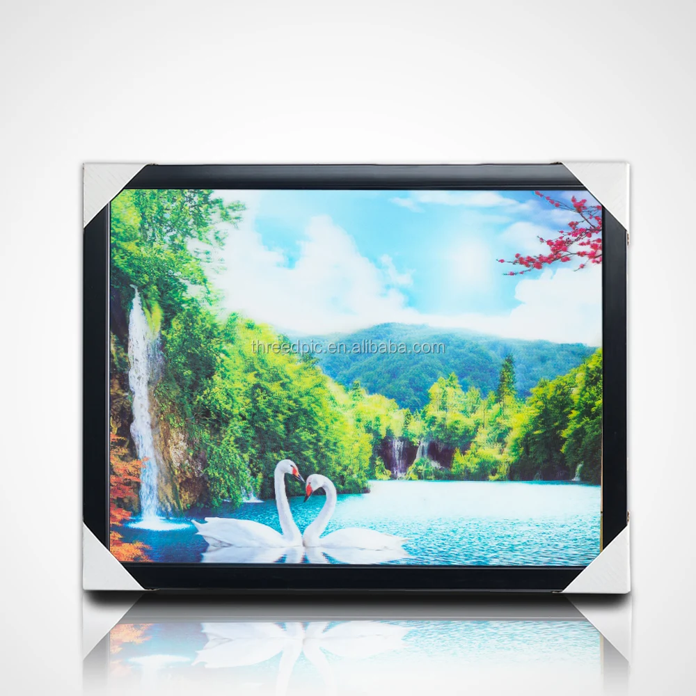 Beautiful 3D Effect Lenticular Pictures of Natural Flowers and Scenery for Home Decor