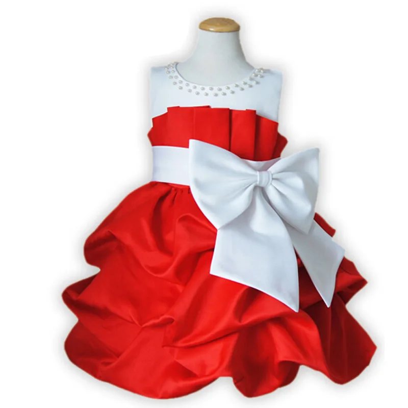 WONDERLAND children clothes new model pink with blue children bridesmaid dress latest children