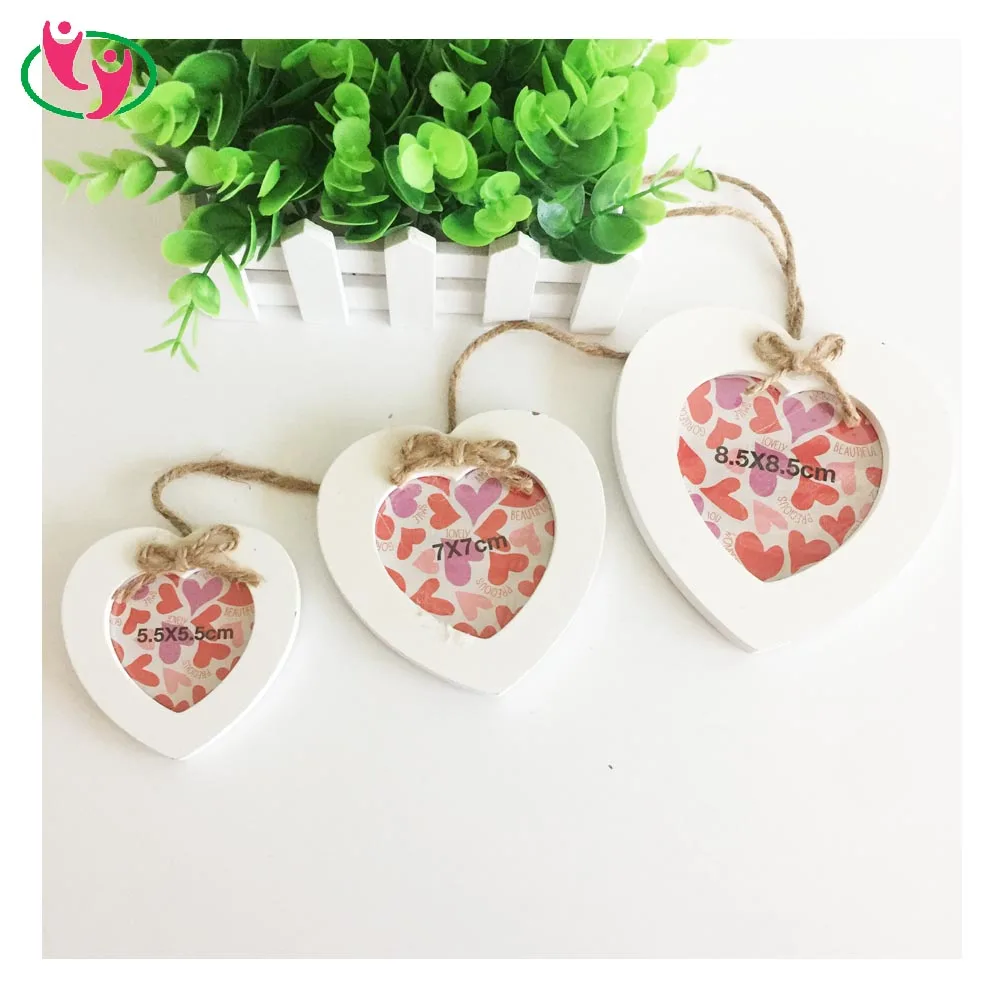 Novelty Heart Shaped Hanging Wood Photo Frame