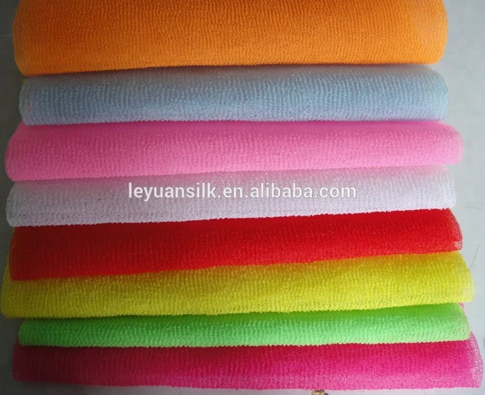 Export Magic Exfoliating 100%  Nylon Bath Towel Fabric Large Cheap Fabric Rolls To Mexico